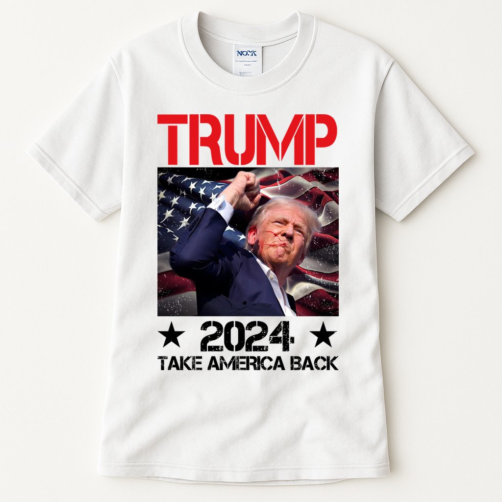 Donald Trump Fist Pump Take America Back 2024 Usa Tall T-Shirt
