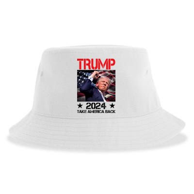 Donald Trump Fist Pump Take America Back 2024 Usa Sustainable Bucket Hat