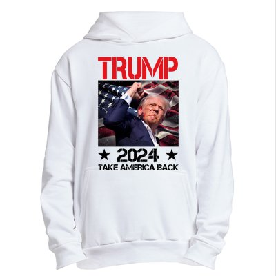 Donald Trump Fist Pump Take America Back 2024 Usa Urban Pullover Hoodie