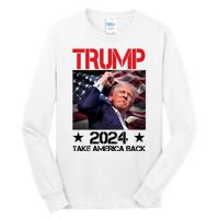 Donald Trump Fist Pump Take America Back 2024 Usa Tall Long Sleeve T-Shirt