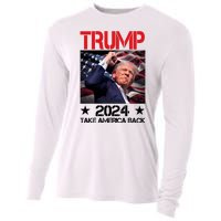 Donald Trump Fist Pump Take America Back 2024 Usa Cooling Performance Long Sleeve Crew