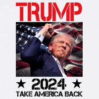 Donald Trump Fist Pump Take America Back 2024 Usa Women's V-Neck T-Shirt