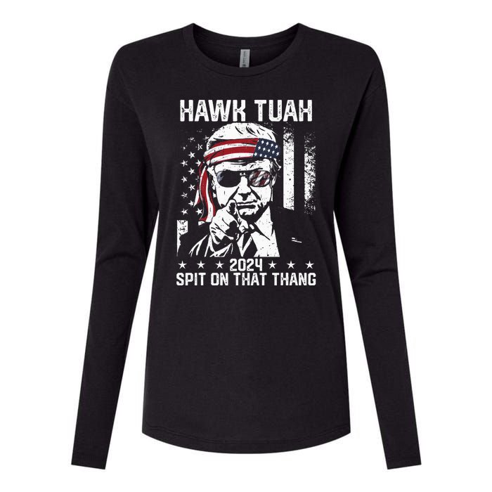 Donal Trump Funny Hawk Tush Spit On That Thang Womens Cotton Relaxed Long Sleeve T-Shirt