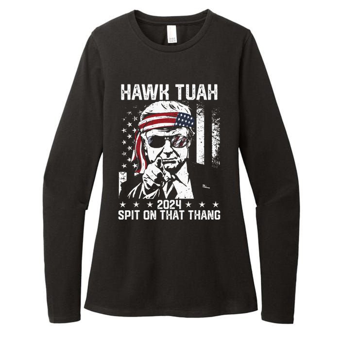 Donal Trump Funny Hawk Tush Spit On That Thang Womens CVC Long Sleeve Shirt