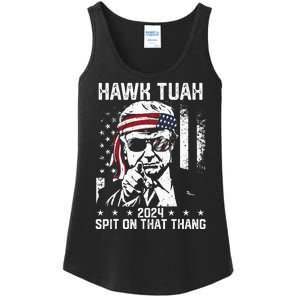 Donal Trump Funny Hawk Tush Spit On That Thang Ladies Essential Tank