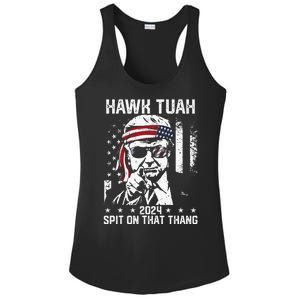 Donal Trump Funny Hawk Tush Spit On That Thang Ladies PosiCharge Competitor Racerback Tank