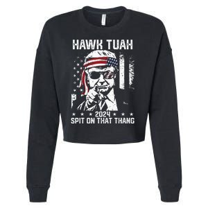 Donal Trump Funny Hawk Tush Spit On That Thang Cropped Pullover Crew