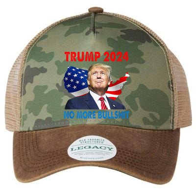 Donald Trump For President 2024 No More Bullshit Legacy Tie Dye Trucker Hat