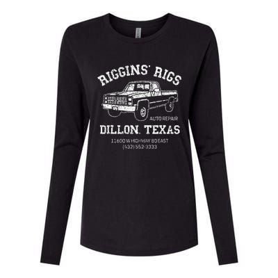 Dillon Texas Football Fan Auto Repair Riggins Rigs Womens Cotton Relaxed Long Sleeve T-Shirt