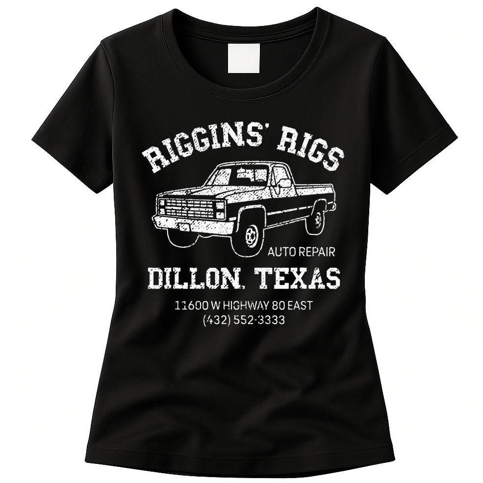 Dillon Texas Football Fan Auto Repair Riggins Rigs Womens T-Shirt