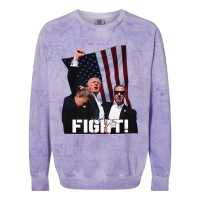 Donald Trump Fight Fighting Fighters Supporters Americans Colorblast Crewneck Sweatshirt