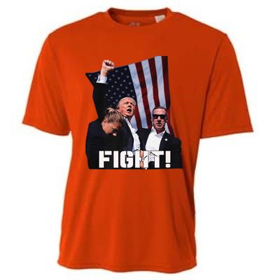 Donald Trump Fight Fighting Fighters Supporters Americans Cooling Performance Crew T-Shirt