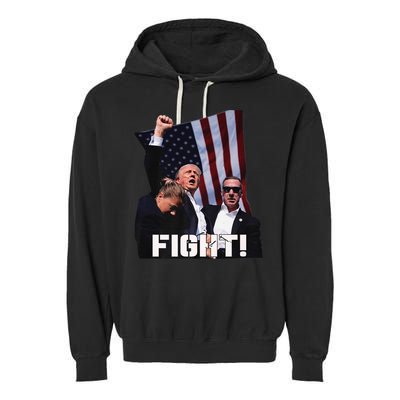 Donald Trump Fight Fighting Fighters Supporters Americans Garment-Dyed Fleece Hoodie