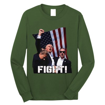 Donald Trump Fight Fighting Fighters Supporters Americans Long Sleeve Shirt