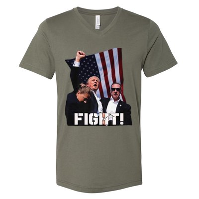 Donald Trump Fight Fighting Fighters Supporters Americans V-Neck T-Shirt