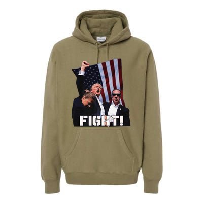 Donald Trump Fight Fighting Fighters Supporters Americans Premium Hoodie