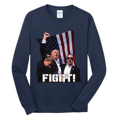 Donald Trump Fight Fighting Fighters Supporters Americans Tall Long Sleeve T-Shirt