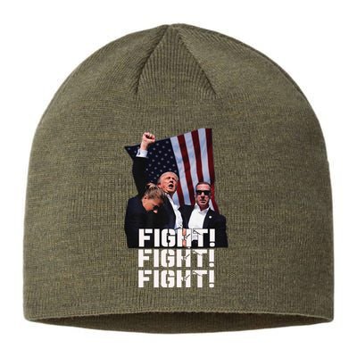 Donald Trump Fight Fighting Fighters Supporters Americans Sustainable Beanie