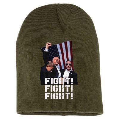 Donald Trump Fight Fighting Fighters Supporters Americans Short Acrylic Beanie