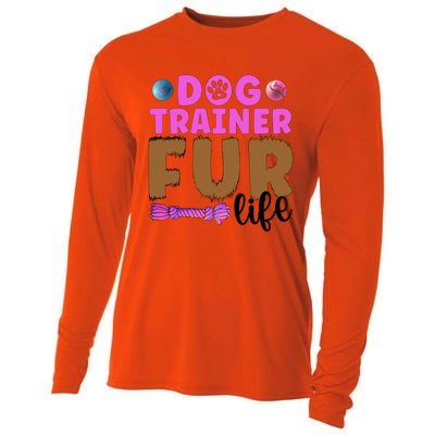 Dog Trainer Fur Life Dog Training Gift Cooling Performance Long Sleeve Crew