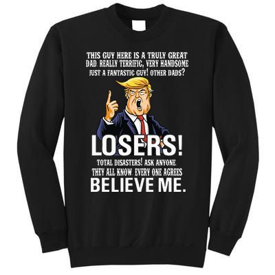 Donald Trump Fathers Day Great Dad Funny Trump 2024 Lovers Sweatshirt