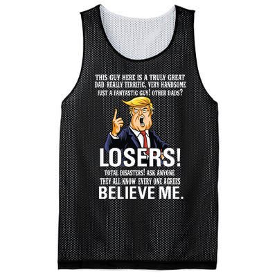 Donald Trump Fathers Day Great Dad Funny Trump 2024 Lovers Mesh Reversible Basketball Jersey Tank