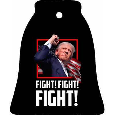 Donald Trump Fight Fighting Fighters Supporters Americans Ceramic Bell Ornament