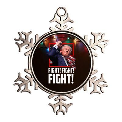 Donald Trump Fight Fighting Fighters Supporters Americans Metallic Star Ornament