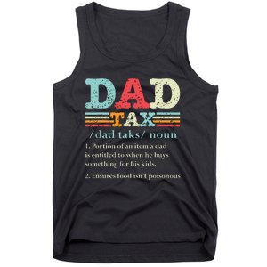 Dad Tax Funny Dad Tax Definition Fathers Day Tank Top