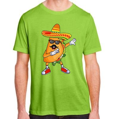 Dabbing Taco Funny Cinco De Mayo Mexican Party Adult ChromaSoft Performance T-Shirt