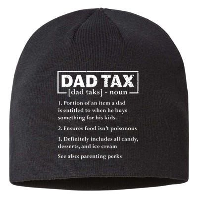 Dad Tax Funny Dad Tax Definition Fathers Day Sustainable Beanie