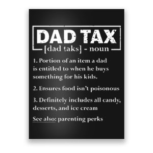 Dad Tax Funny Dad Tax Definition Fathers Day Poster