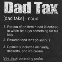 Dad Tax Funny Dad Tax Definition Father's Day 7 Panel Mesh Trucker Snapback Hat