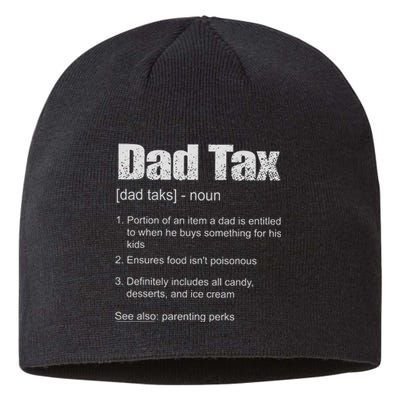 Dad Tax Funny Dad Tax Definition Father's Day Sustainable Beanie