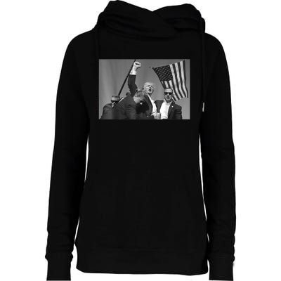 Donald Trump Fist Pump Gift Womens Funnel Neck Pullover Hood