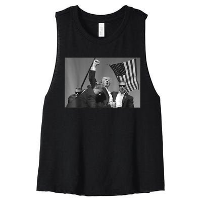 Donald Trump Fist Pump Gift Women's Racerback Cropped Tank