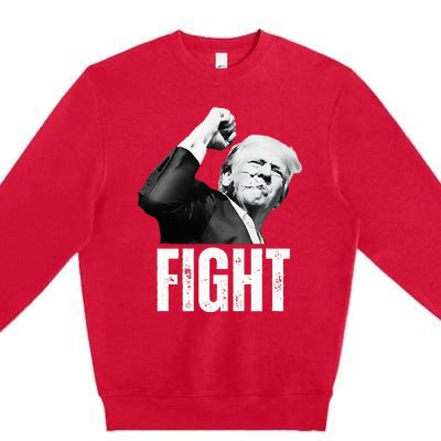 Donald Trump Fist Pump Donald Trump Shooting Premium Crewneck Sweatshirt