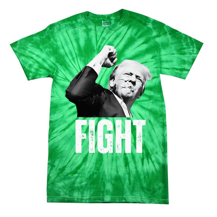 Donald Trump Fist Pump Donald Trump Shooting Tie-Dye T-Shirt