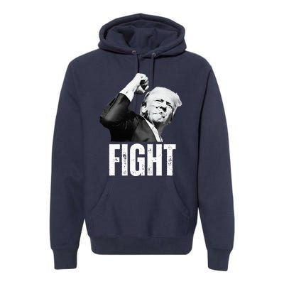 Donald Trump Fist Pump Donald Trump Shooting Premium Hoodie