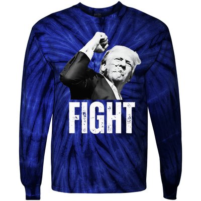 Donald Trump Fist Pump Donald Trump Shooting Tie-Dye Long Sleeve Shirt