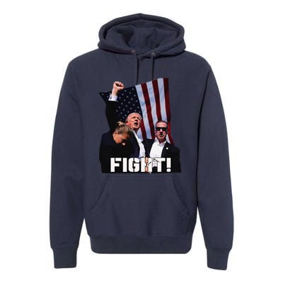 Donald Trump Fight Fighting Fighters Supporters Americans Premium Hoodie