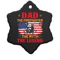 Dad The Firefighter The Myth The Legend Fathers Day Gifts Ceramic Star Ornament