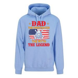 Dad The Firefighter The Myth The Legend Fathers Day Gifts Unisex Surf Hoodie