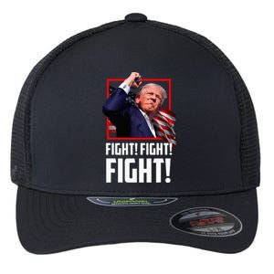 Donald Trump Fight Fighting Fighters Supporters Americans Flexfit Unipanel Trucker Cap