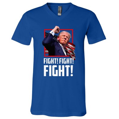 Donald Trump Fight Fighting Fighters Supporters Americans V-Neck T-Shirt