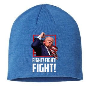 Donald Trump Fight Fighting Fighters Supporters Americans Sustainable Beanie