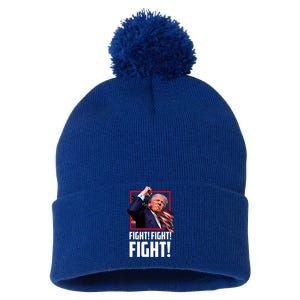 Donald Trump Fight Fighting Fighters Supporters Americans Pom Pom 12in Knit Beanie