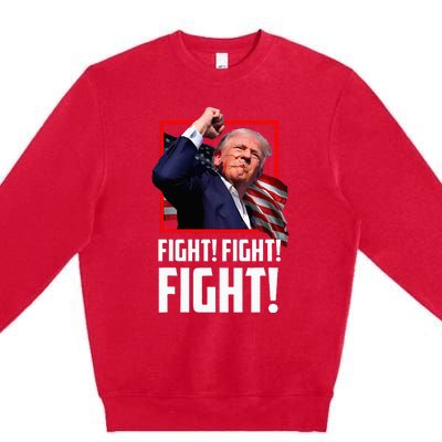 Donald Trump Fight Fighting Fighters Supporters Americans Premium Crewneck Sweatshirt