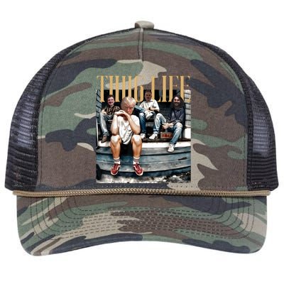 Donald Trump Friends Thug Life Retro Rope Trucker Hat Cap