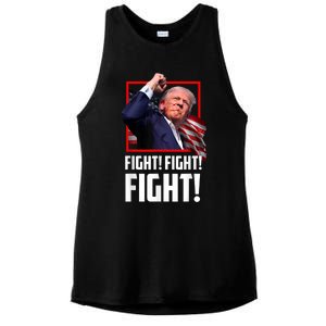 Donald Trump Fight Fighting Fighters Supporters Americans Ladies PosiCharge Tri-Blend Wicking Tank